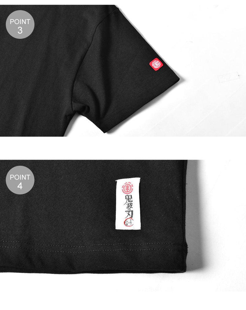 『鬼滅の刃』KIMETSU ZENITSU SS Tシャツ BB022290 半袖Tシャツ ブラック 黒 ホワイト 白 2カラー