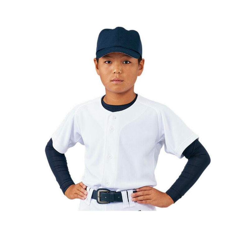 少年用 ニットフルオープンシャツ BU2281S ユニフォーム ホワイト 白 1カラー