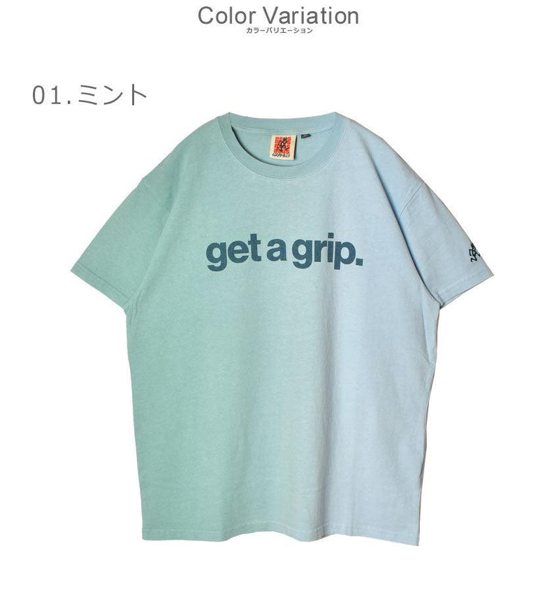 GET A GRIP TEE DMF211100 半袖Tシャツ ブルー 青 ピンク 2カラー