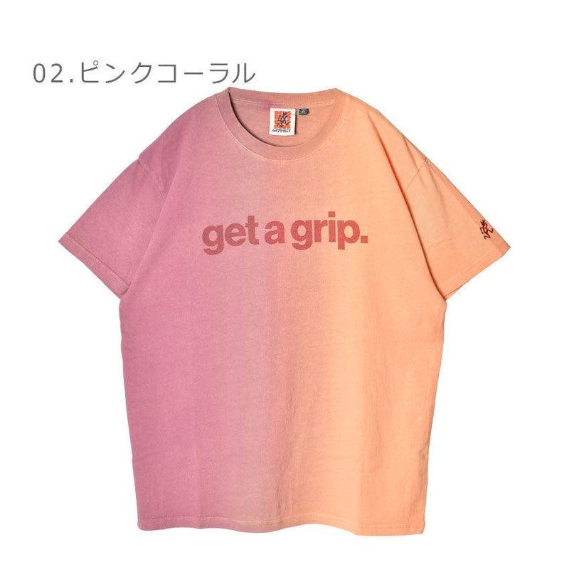GET A GRIP TEE DMF211100 半袖Tシャツ ブルー 青 ピンク 2カラー