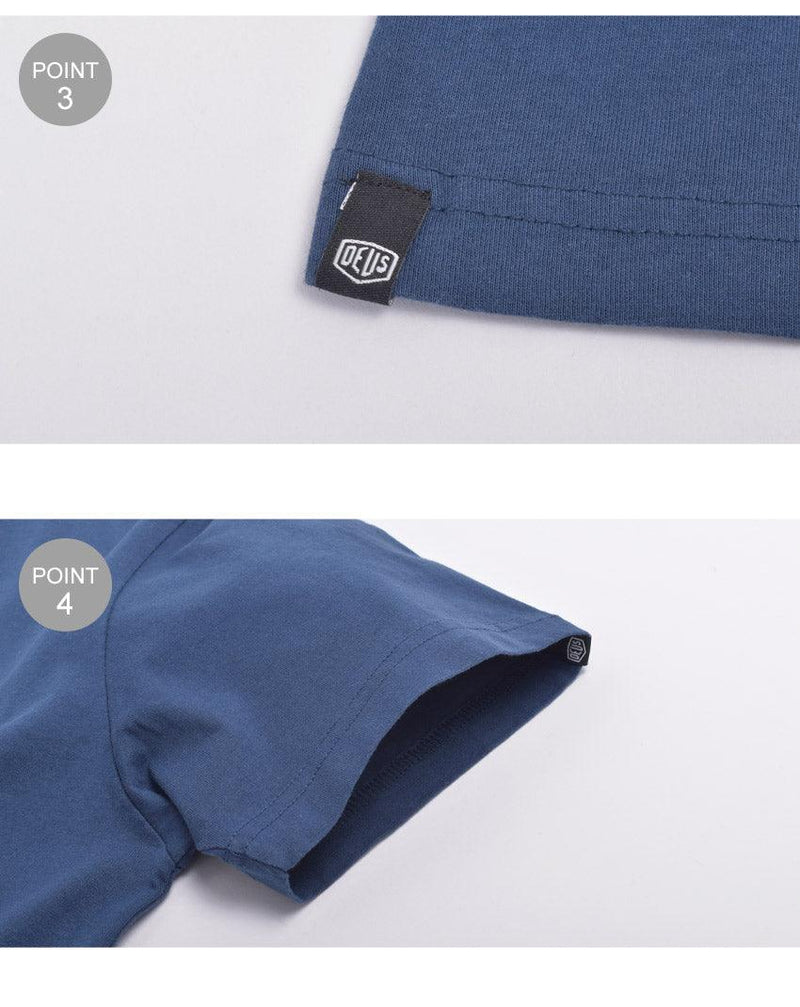 デウス ロゴ Tシャツ DMA51995 半袖Tシャツ ホワイト 白 ネイビー グレー 3カラー