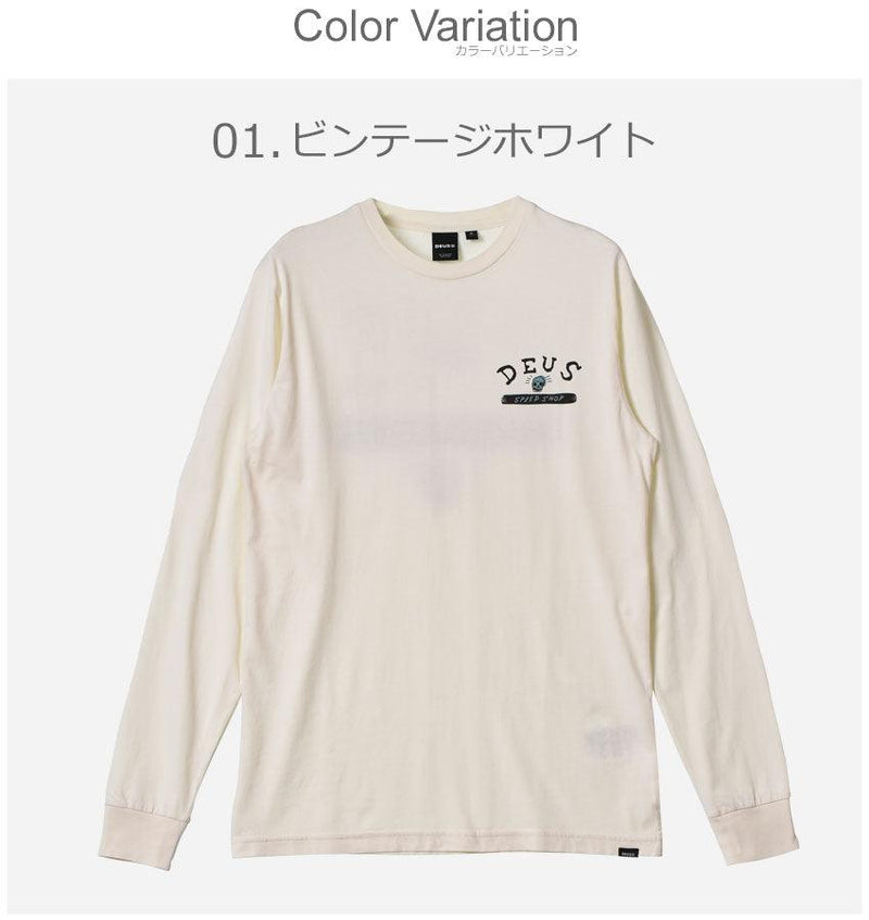 SPEED SHOP LS TEE DMP2211547 長袖Tシャツ ブラック 黒 ホワイト 白 2カラー