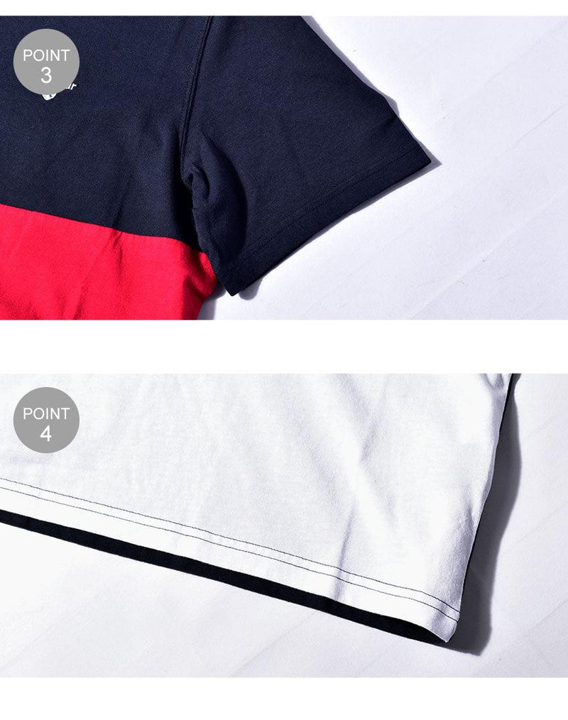 キャッスル パネル 半袖Tシャツ MTS0671 半袖Tシャツ ホワイト 白 ブルー ネイビー 2カラー