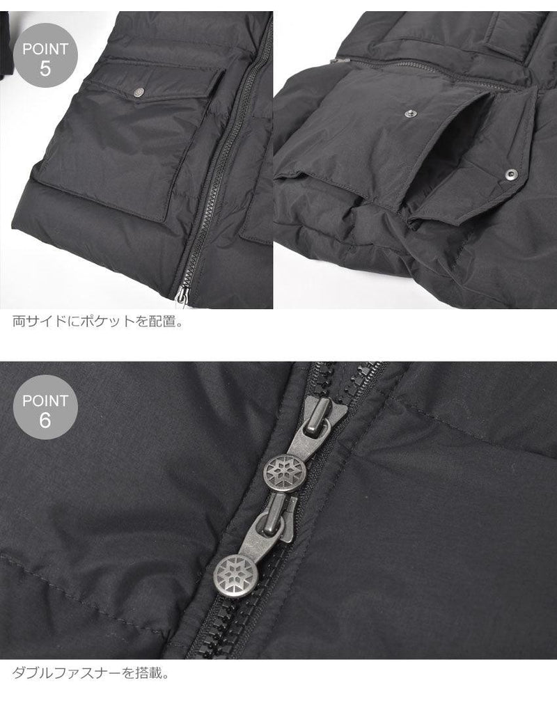 オーセンティックマットファー HMO012 ダウンジャケット ブラック 黒 ネイビー ブルー 3カラー