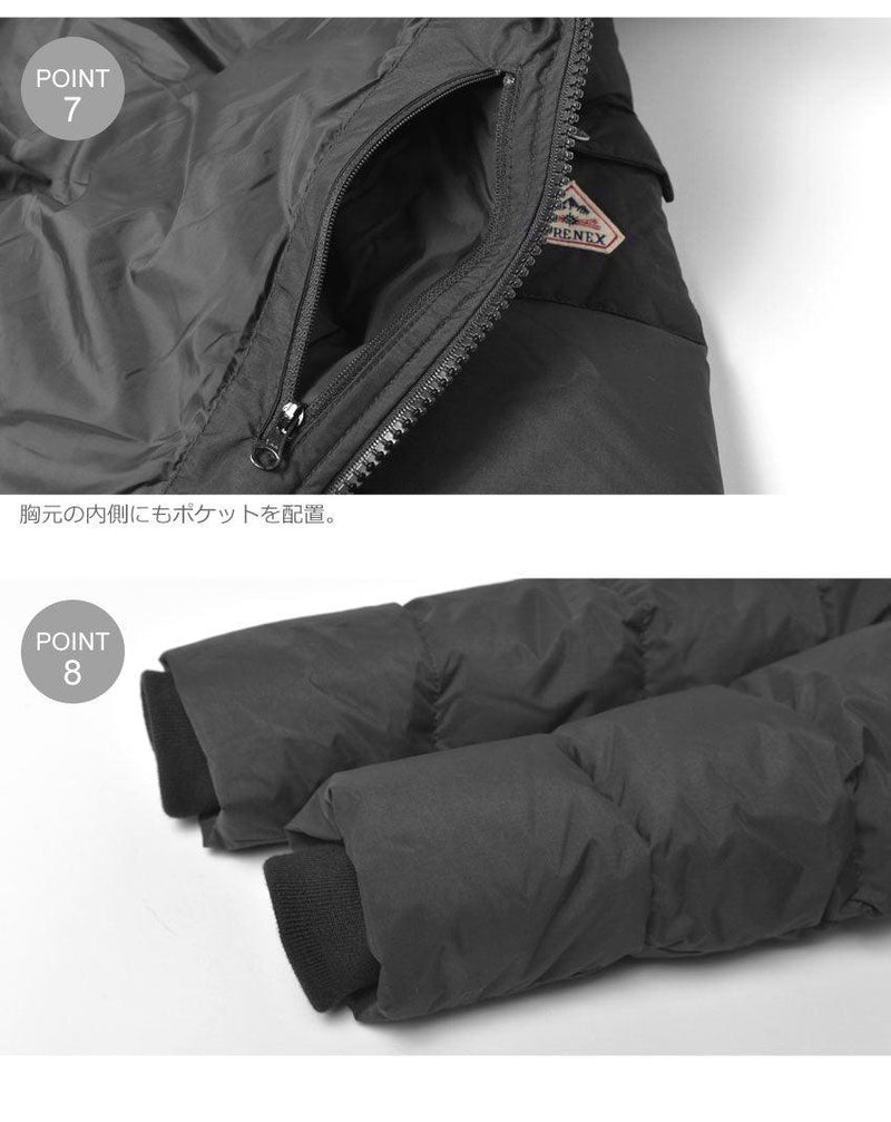 オーセンティックマットファー HMO012 ダウンジャケット ブラック 黒 ネイビー ブルー 3カラー