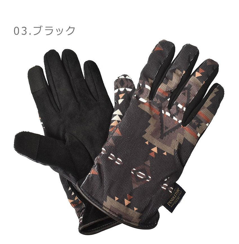 CORDUROY GLOVE PDT-000-223007 手袋 ブラック 黒 ホワイト 白 ブラウン 3カラー