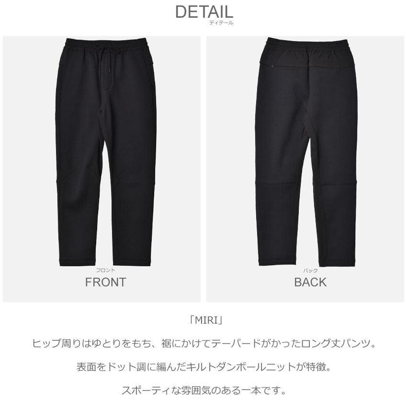 ミリ MTLA21A5004-S パンツ ブラック 黒 1カラー