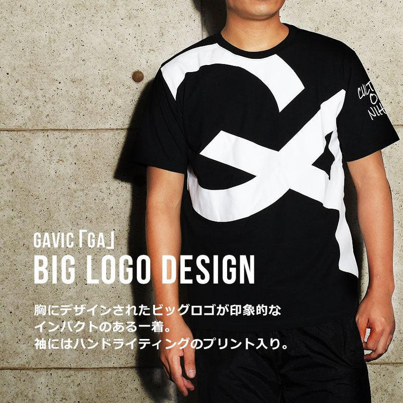 コットンビッグロゴTシャツ GA7303 Tシャツ ブラック 黒 ホワイト 白 グレー 3カラー