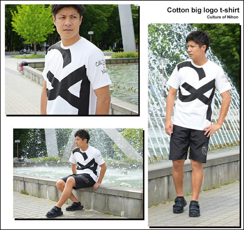 コットンビッグロゴTシャツ GA7303 Tシャツ ブラック 黒 ホワイト 白 グレー 3カラー