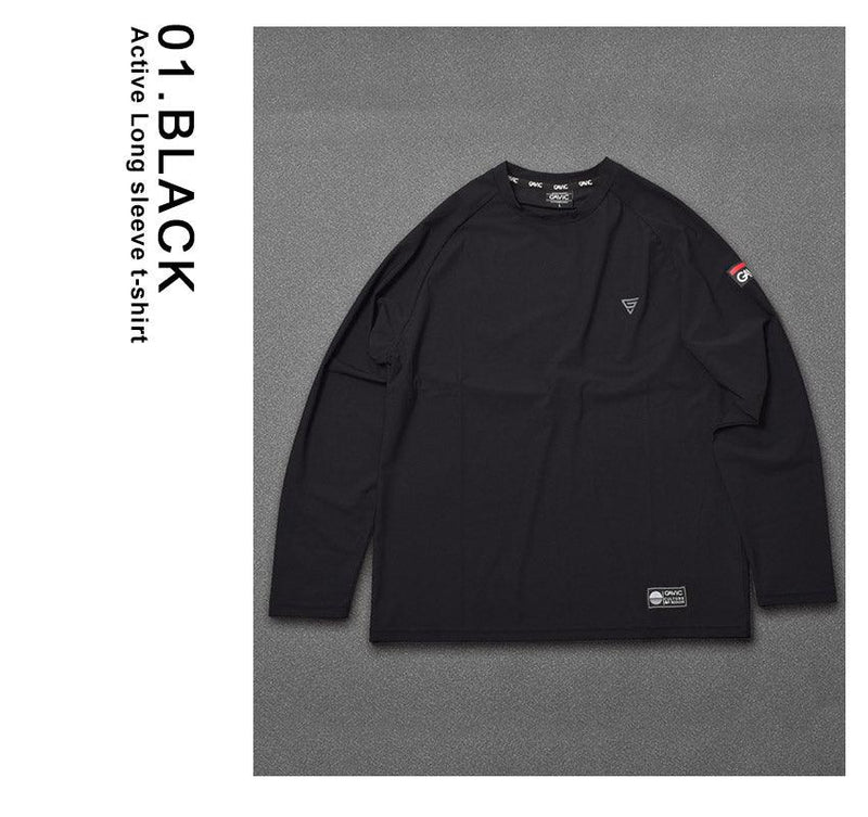 アクティブロングスリーブTシャツ GA7310 長袖Tシャツ ブラック 黒 ネイビー カーキ ベージュ 4カラー