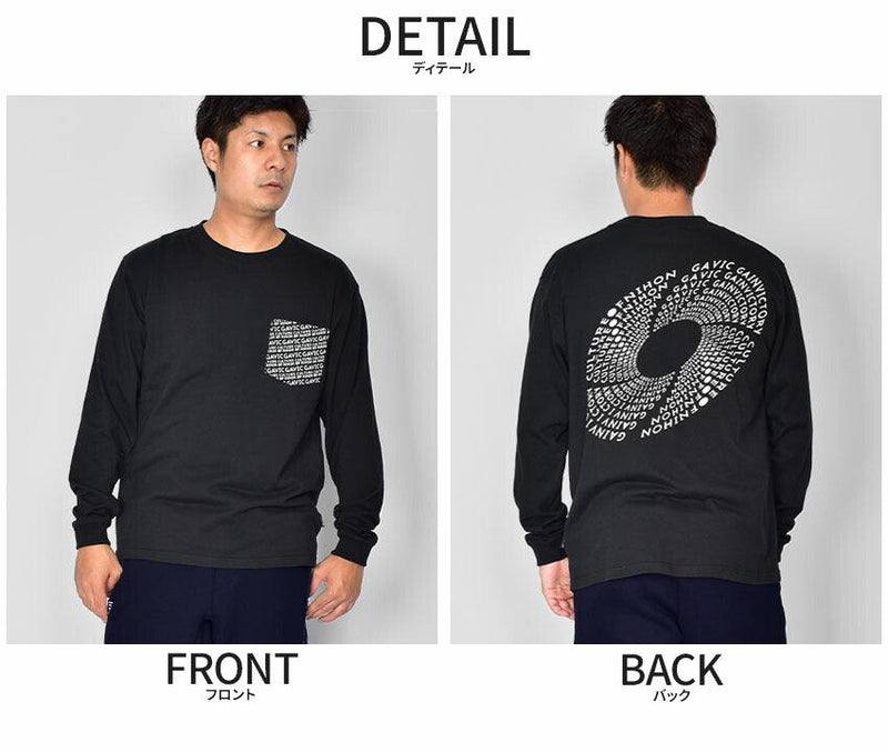 グラフィック ロングスリーブTシャツ GA7311 長袖Tシャツ ホワイト 白 ブラック 黒 ベージュ 3カラー