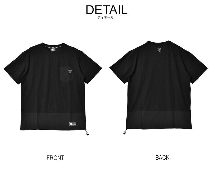 デザイン レイヤードTシャツ GA7302 半袖Tシャツ ブラック 黒 カーキ グレー 3カラー