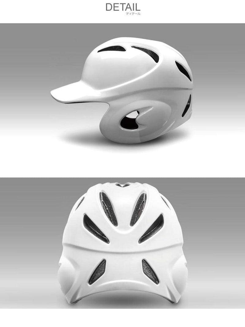 硬式用ヘルメット（両耳付打者用） 1DJHH107 野球用品 ブラック 黒 ホワイト 白 ネイビー 紺 3カラー
