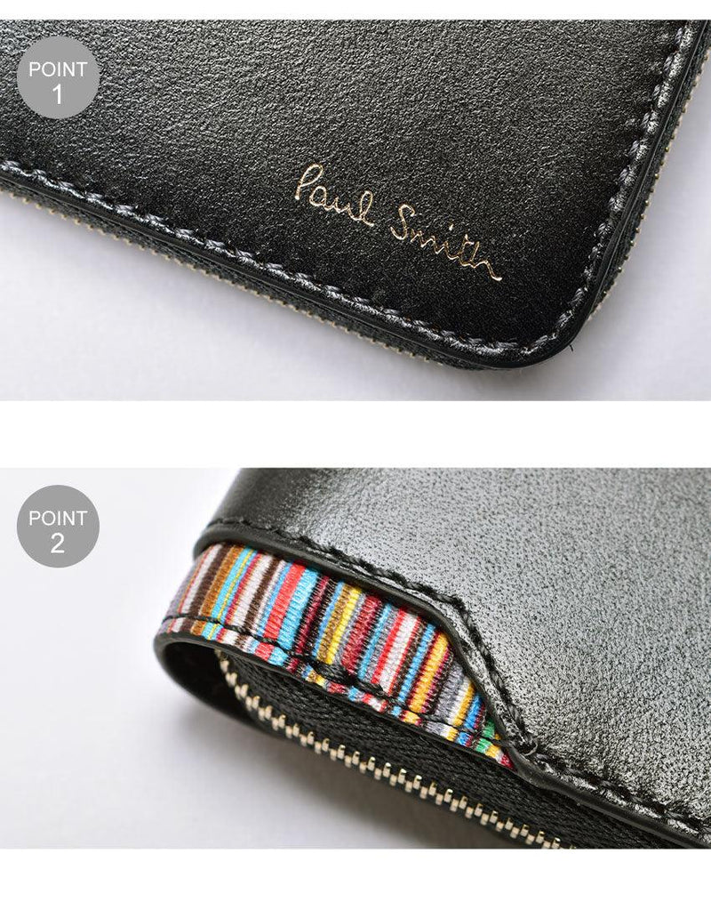 MINI ZIP AROUND WALLET 6702-GMULTD 財布 ブラック 黒 1カラー