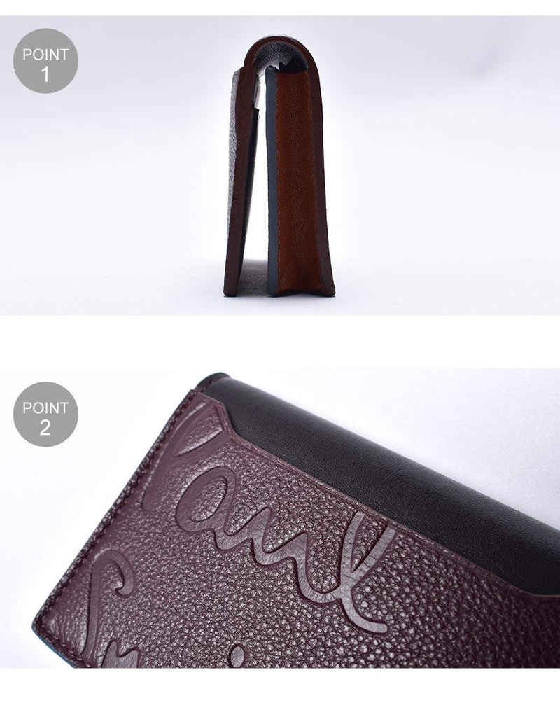 multi pockets credit card holder 6758-GLOSTO カードケース ブラウン 1カラー
