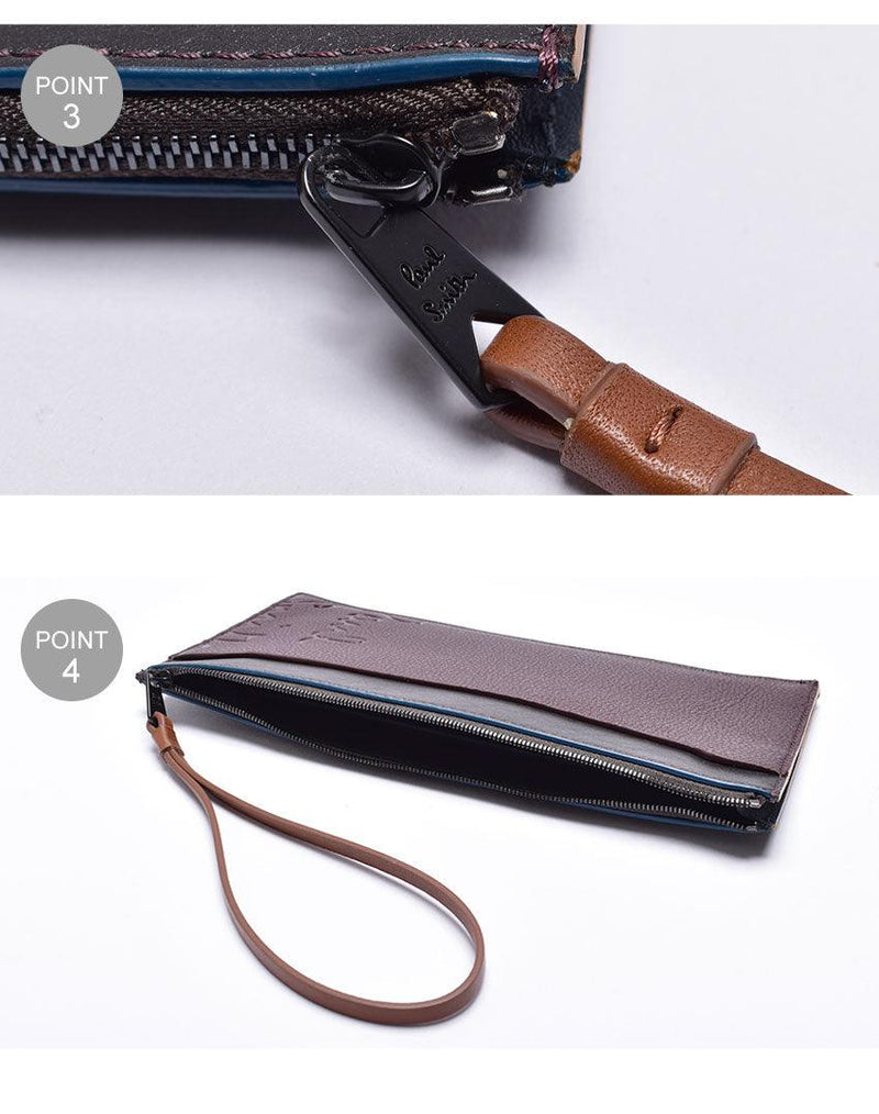 WALLET WITH EMBOSSED LOGO 6761-GLOSTO 財布 ブラウン 1カラー