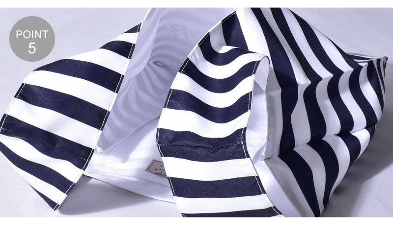 PARISIEN TOWER STRIPES NYLON BAG GU06125WQ40008 バッグ ネイビー 紺 ホワイト 白 1カラー