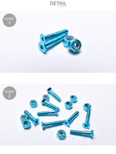 ボルト＆ナット セット スケートボード部品 ブルー ゴールド オレンジ グリーン 4カラー