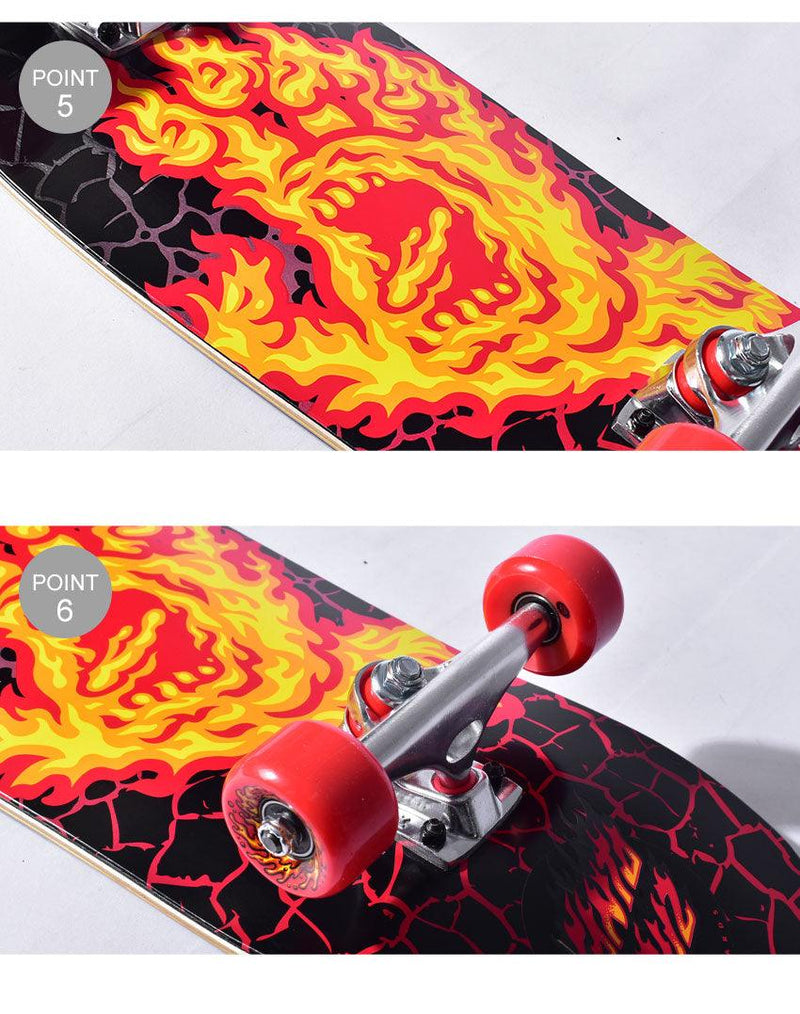 サンタクルーズサンタクルーズ  CRUZER 80S FLAME HAND MINI 8.39×26.09 11115729 スケボ - Z-CRAFT 