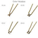 ジルコニア イニシャル ネックレス TN-105 ジュエリー ゴールド 13カラー