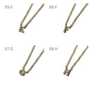 ジルコニア イニシャル ネックレス TN-105 ジュエリー ゴールド 13カラー