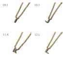 ジルコニア イニシャル ネックレス TN-105 ジュエリー ゴールド 13カラー