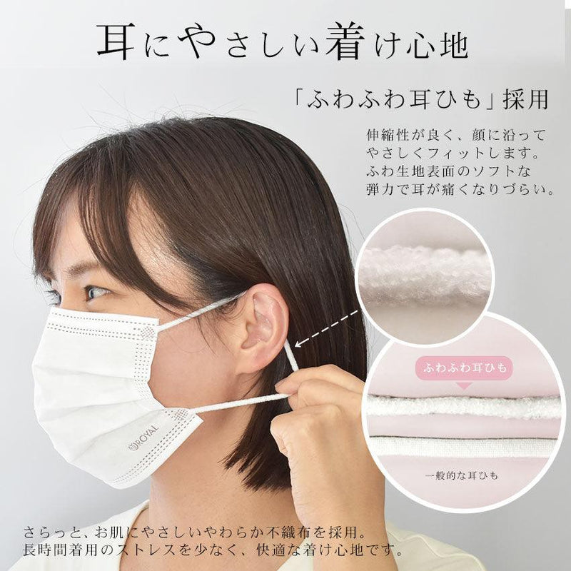 三重県産 日本製の不織布マスク 30枚入り 使い捨てマスク ホワイト 白 1カラー