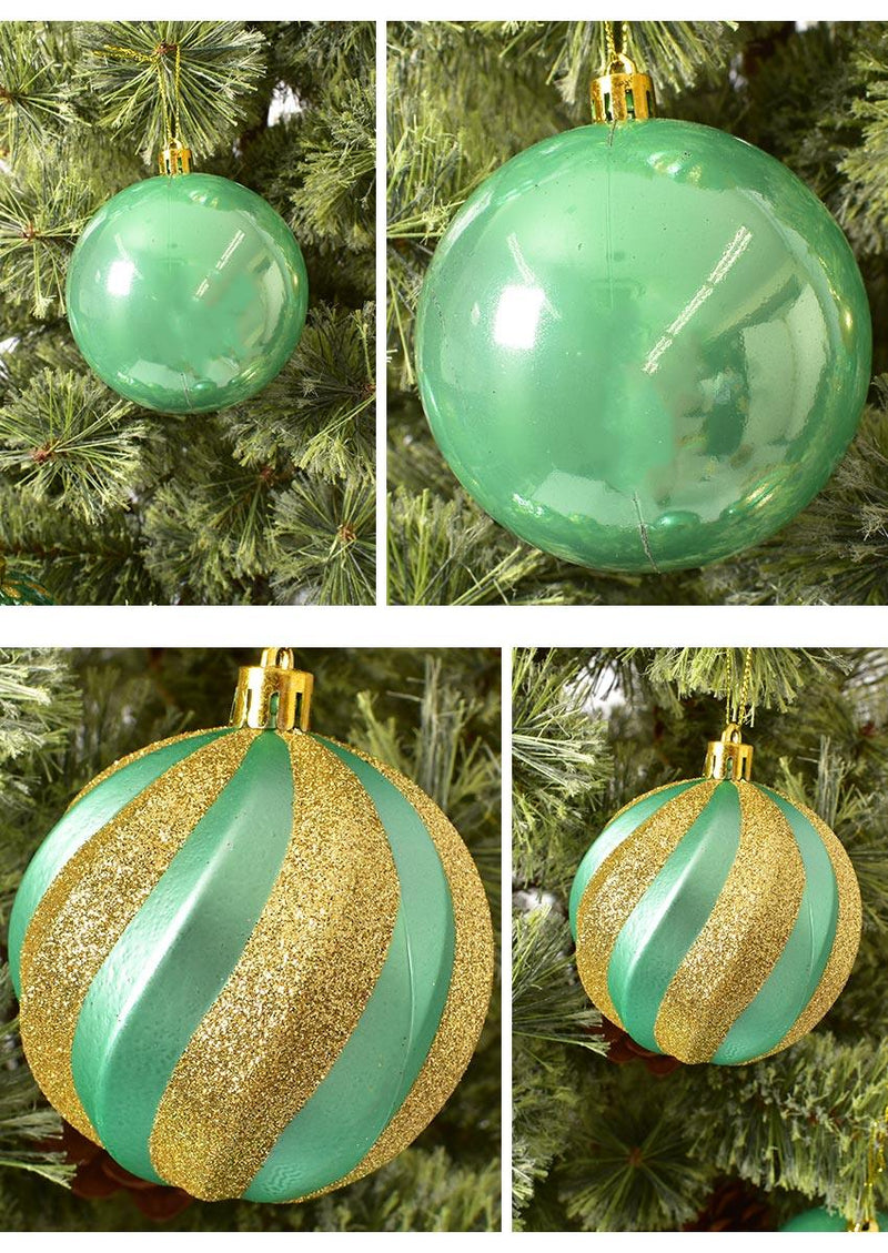 デザインカットボール 8cm 12個セット クリスマスツリー オーナメント グリーン 緑 シルバー ゴールド シャンパンゴールド パープル 紫 ホワイト 4カラー