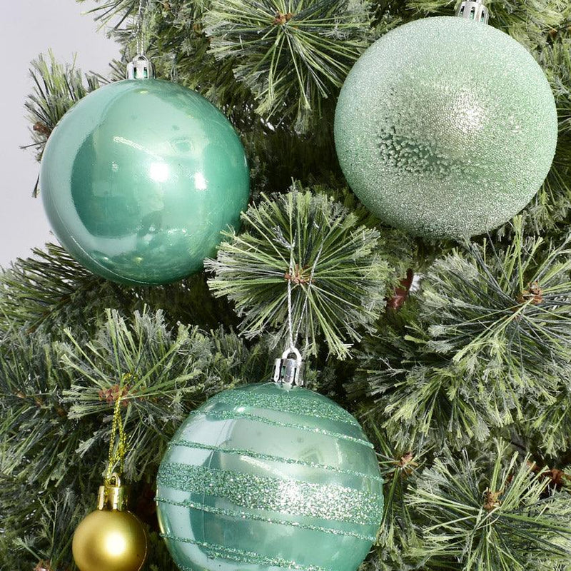 ボール 8cm 6個セット クリスマスツリー オーナメント レッド 赤 シルバー 銀 ゴールド 金 パープル 紫 グリーン 緑 5カラー