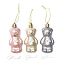 クリスマスツリー オーナメントベアー 8cm 3個 セット クリスマスツリー オーナメント ゴールド 金 シルバー 銀 1カラー