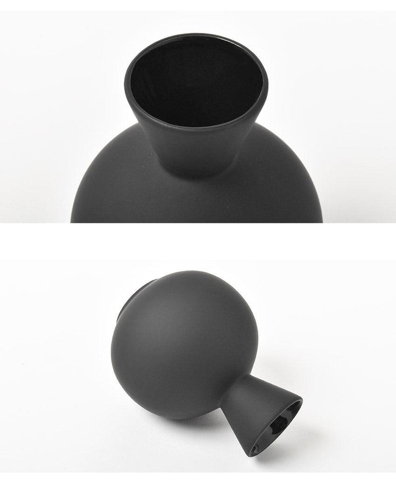 トランペットベース 16cm HI-028-28 花瓶 ブラック 黒 ベージュ キナリ 生成り オフホワイト 2カラー