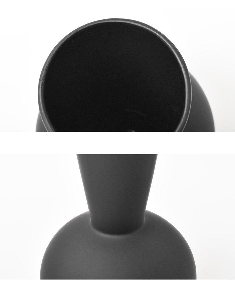 トランペットベース 30cm HI-028-29 花瓶 ブラック 黒 ベージュ キナリ 生成り オフホワイト 2カラー