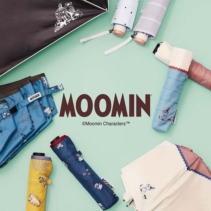 軽量折りたたみ傘 50cm MOOMIN 傘 ピンク ブルー 青 2カラー