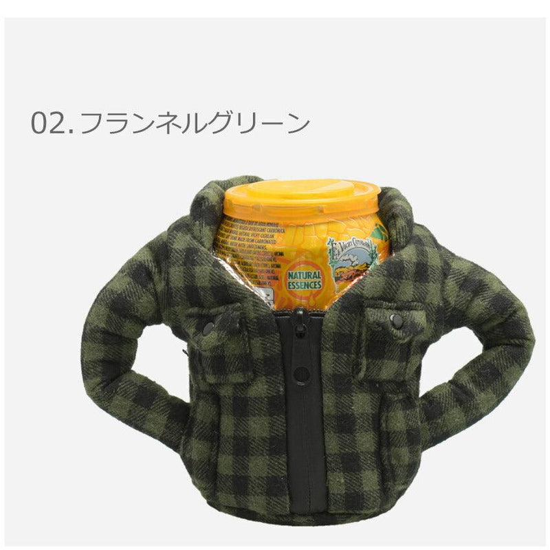 BEVERAGE FLANNEL ボトルホルダー レッド 赤 緑 グリーン 2カラー