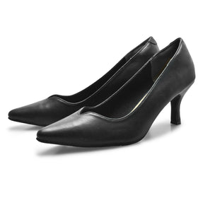 6.5cmヒールVカットパンプス TO-338 パンプス ブラック 黒 ベージュ グレー 9カラー