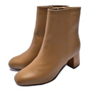 サイドジップ スクエアトゥ ショートブーツ TO-355 ブーツ ブラック 黒 ブラウン 茶 ベージュ 4カラー