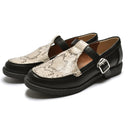 Tストラップローファー TO-373 ローファー ブラック 黒 ホワイト 白 3カラー