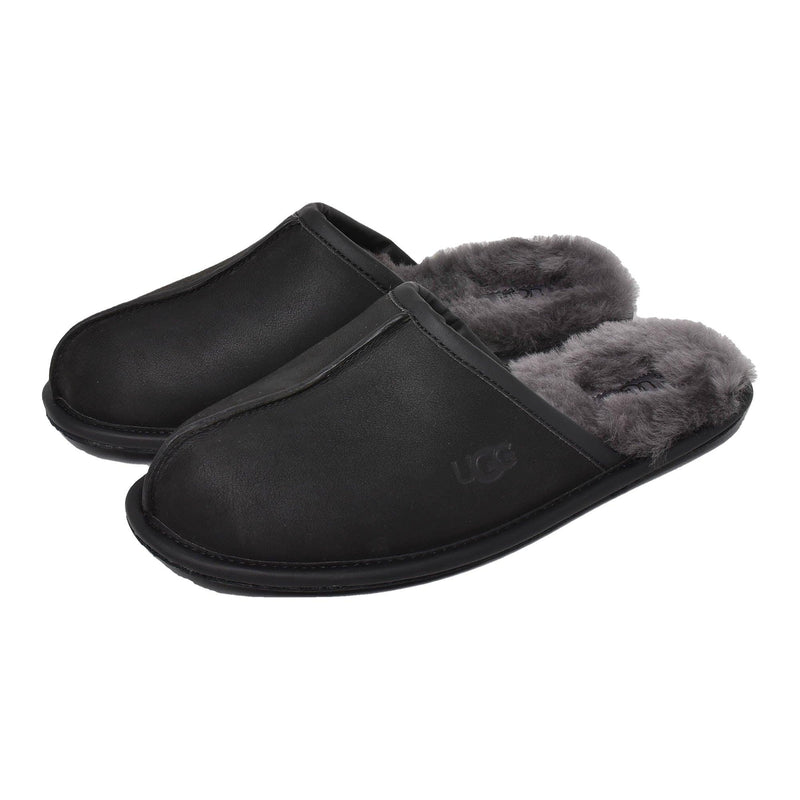 SCUFF FULL GRAIN LEATHER SLIPPER 1108192 スリッパ ブラック 黒 1カラー