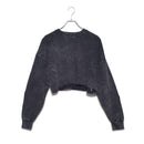 クロップジャカードミネラルウォッシュプルオーバー KT11331 長袖Tシャツ ブラック 黒 ホワイト 白 ピンク 3カラー