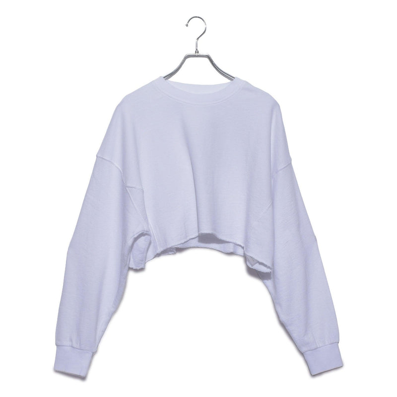 クロップジャカードミネラルウォッシュプルオーバー KT11331 長袖Tシャツ ブラック 黒 ホワイト 白 ピンク 3カラー