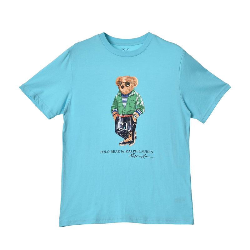 ビーチベア グラフィック Tシャツ 323-865681 半袖Tシャツ ネイビー 紺 ブルー 青 2カラー