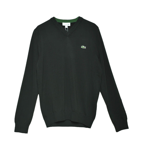 Vネック オーガニックコットン セーター AH1951-00 セーター ブラック グリーン ネイビー 黒 緑 3カラー