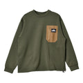 ロングスリーブTシャツ MS0-000-212011 長袖Tシャツ ブラック 黒 カーキ ベージュ 3カラー