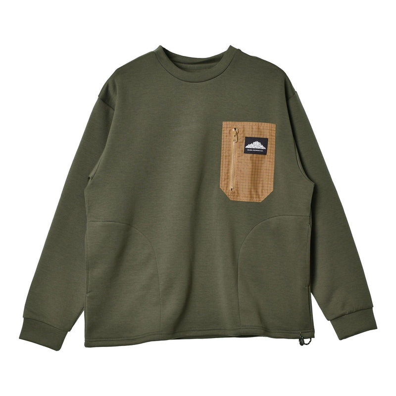 ロングスリーブTシャツ MS0-000-212011 長袖Tシャツ ブラック 黒 カーキ ベージュ 3カラー