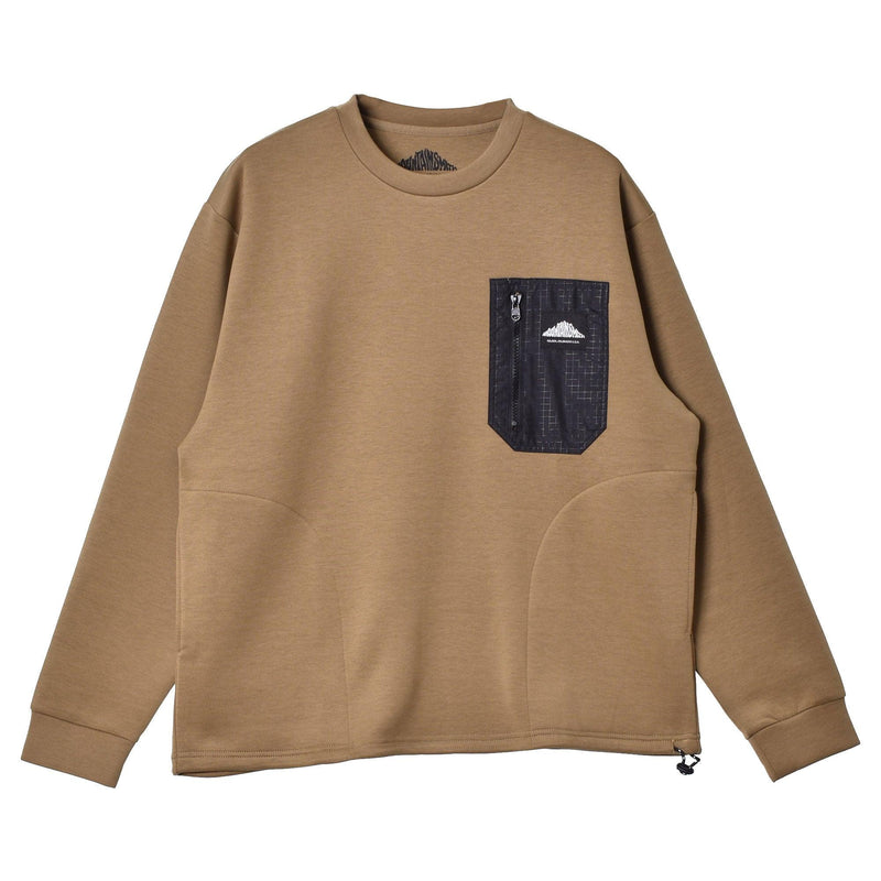 ロングスリーブTシャツ MS0-000-212011 長袖Tシャツ ブラック 黒 カーキ ベージュ 3カラー