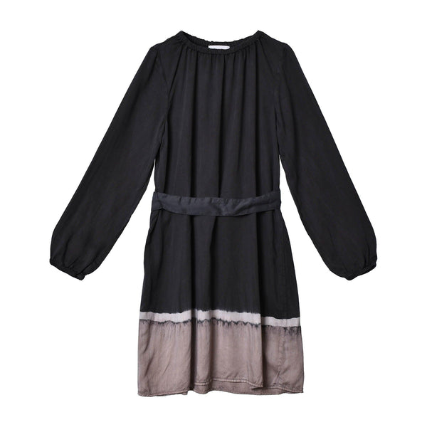 ギャザー ミニ ドレス B6101-A27-472 ワンピース ブラック 黒 1カラー