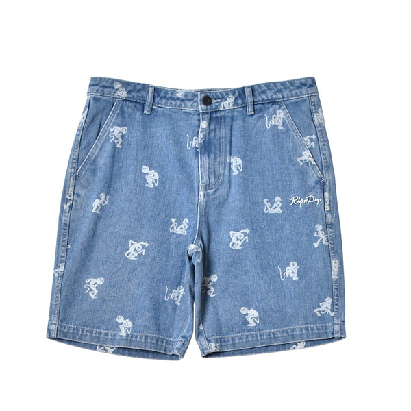 DANCE PARTY DENIM SHORTS RND9020 パンツ ブルー 青 ホワイト 白 1カラー