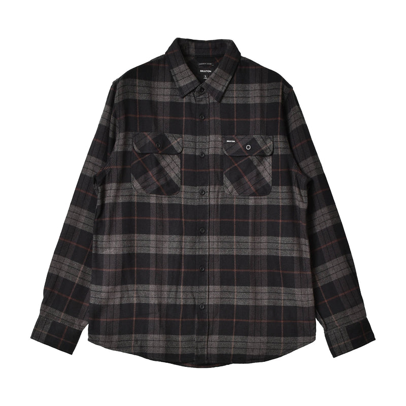 BRIXTON Lサイズ チェックシャツ ブラックチャコール【01213】 BRIXTON フランネルシャツ L ブラックチャコール 01213