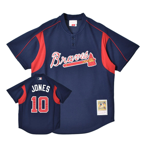 MLB ATLANTA BRAVES CHIPPER JONES 2003 BP JERSEY ABPJ3334-ABR03CJONAVY ユニフォーム ネイビー 紺 レッド 赤 1カラー