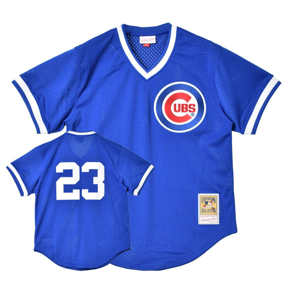 MLB AUTHENTIC RYNE SANDBERG CHICAGO CUBS 1984 PULLOVER JERSEY ABPJ3068-CCU84RSAROYA ユニフォーム ブルー 青 1カラー